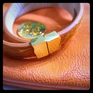 Rustic Cuff cowhide wrap bracelet